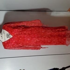 Jane Seymour-Vintage 100% Silk Signature colorful Floral Dress  Sz.16 PT